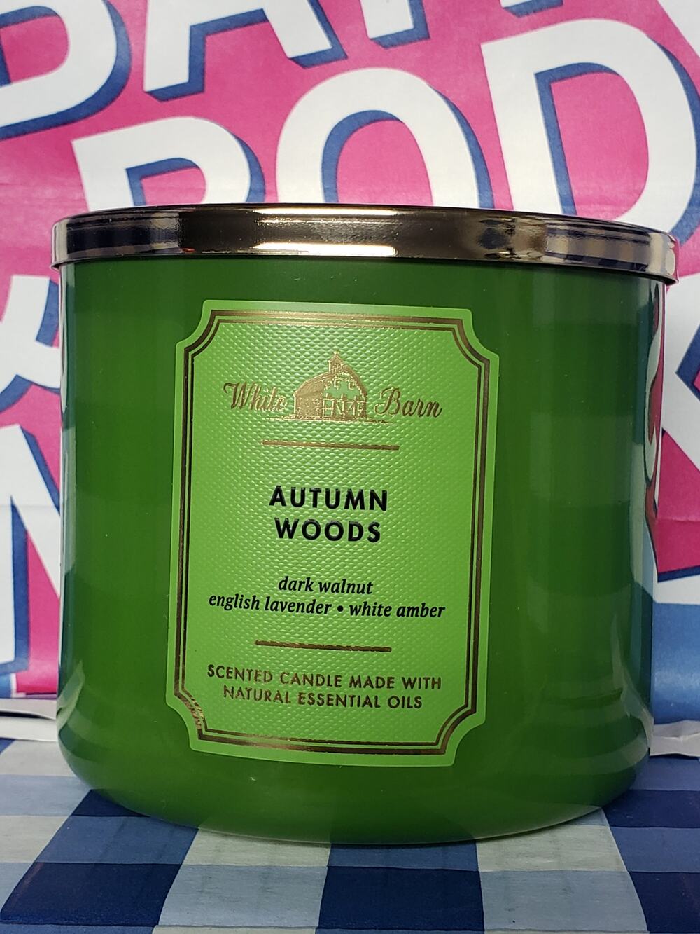 BBW Autumn Woods Large 3 Wick Candle Holiday Home Fragrance Decor